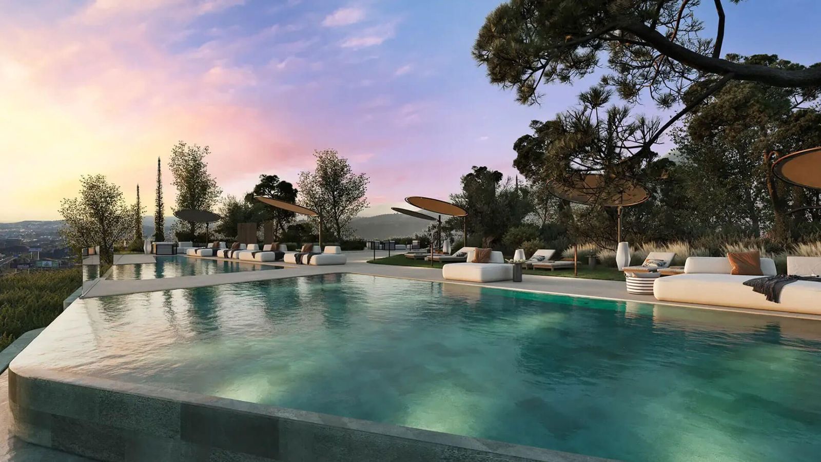 11 luxury poolside lounge sunset